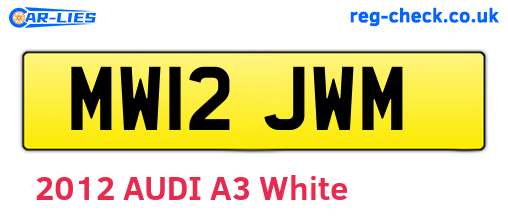 MW12JWM are the vehicle registration plates.