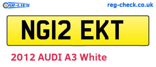 NG12EKT are the vehicle registration plates.