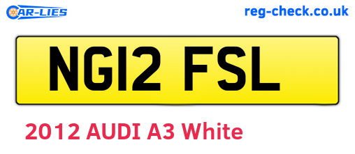 NG12FSL are the vehicle registration plates.