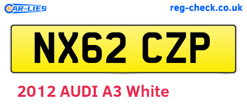 NX62CZP are the vehicle registration plates.
