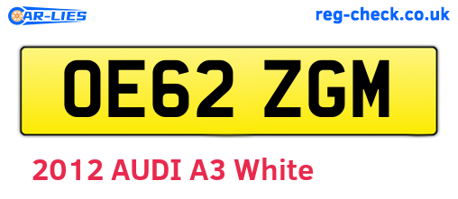 OE62ZGM are the vehicle registration plates.