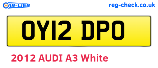 OY12DPO are the vehicle registration plates.