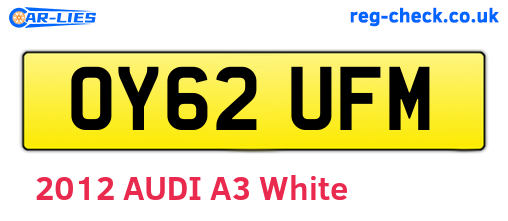OY62UFM are the vehicle registration plates.