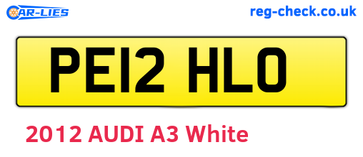 PE12HLO are the vehicle registration plates.