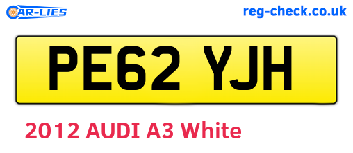 PE62YJH are the vehicle registration plates.
