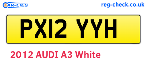 PX12YYH are the vehicle registration plates.