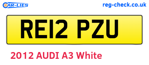 RE12PZU are the vehicle registration plates.