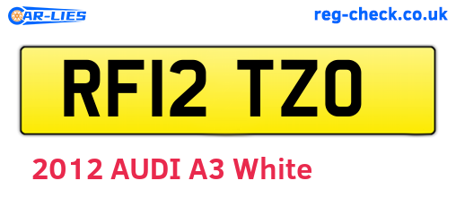 RF12TZO are the vehicle registration plates.