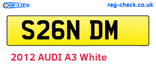 S26NDM are the vehicle registration plates.