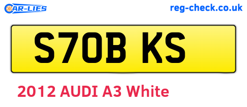 S70BKS are the vehicle registration plates.