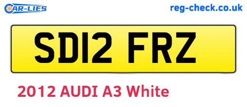 SD12FRZ are the vehicle registration plates.
