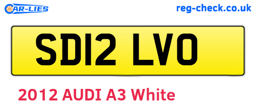 SD12LVO are the vehicle registration plates.