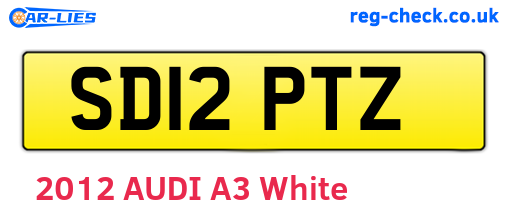 SD12PTZ are the vehicle registration plates.