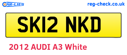SK12NKD are the vehicle registration plates.