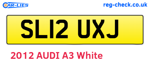 SL12UXJ are the vehicle registration plates.