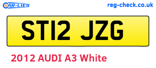 ST12JZG are the vehicle registration plates.