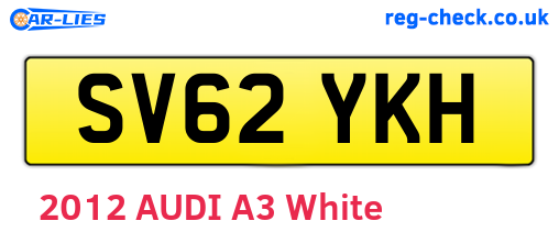 SV62YKH are the vehicle registration plates.