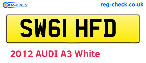 SW61HFD are the vehicle registration plates.