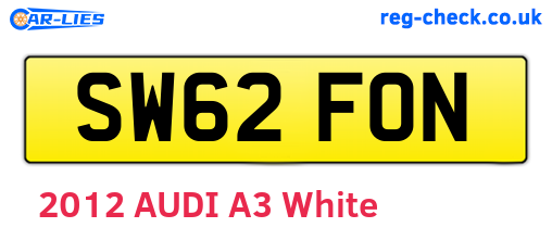 SW62FON are the vehicle registration plates.