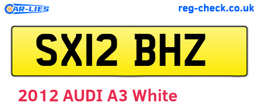 SX12BHZ are the vehicle registration plates.