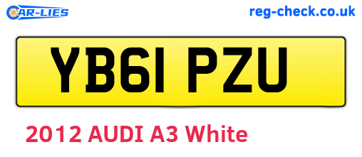 YB61PZU are the vehicle registration plates.