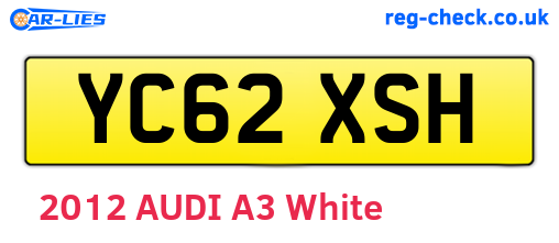 YC62XSH are the vehicle registration plates.