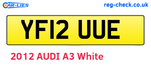 YF12UUE are the vehicle registration plates.