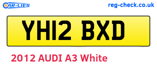 YH12BXD are the vehicle registration plates.