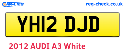 YH12DJD are the vehicle registration plates.