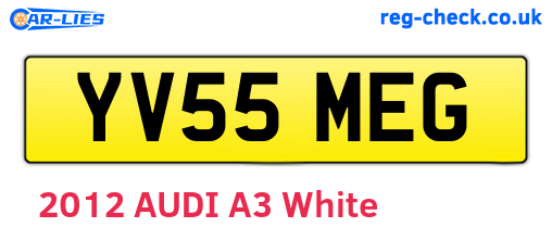 YV55MEG are the vehicle registration plates.