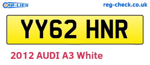 YY62HNR are the vehicle registration plates.
