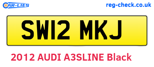 SW12MKJ are the vehicle registration plates.