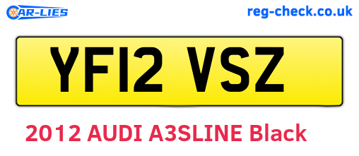 YF12VSZ are the vehicle registration plates.