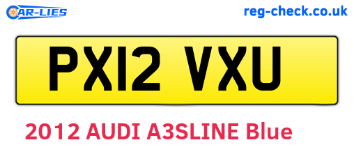 PX12VXU are the vehicle registration plates.