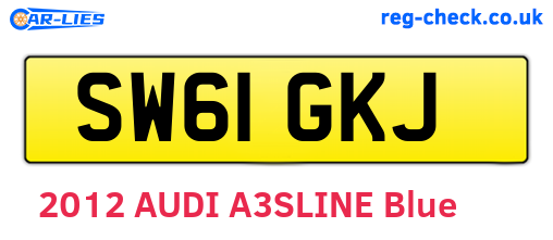 SW61GKJ are the vehicle registration plates.