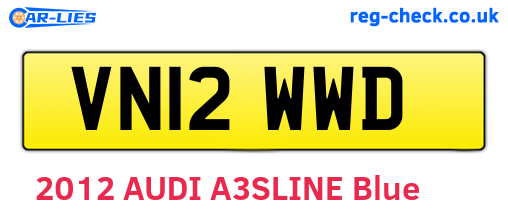 VN12WWD are the vehicle registration plates.