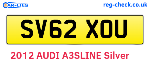 SV62XOU are the vehicle registration plates.