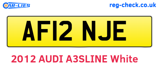 AF12NJE are the vehicle registration plates.