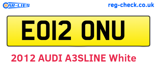 EO12ONU are the vehicle registration plates.
