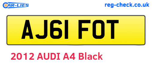AJ61FOT are the vehicle registration plates.