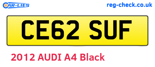 CE62SUF are the vehicle registration plates.