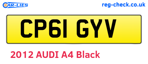 CP61GYV are the vehicle registration plates.