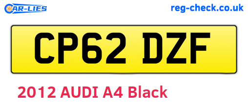 CP62DZF are the vehicle registration plates.