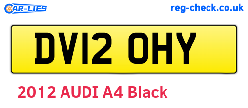 DV12OHY are the vehicle registration plates.