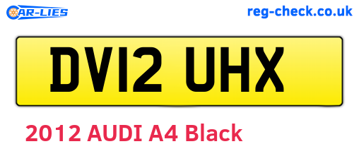 DV12UHX are the vehicle registration plates.