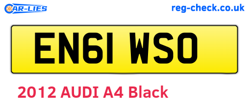 EN61WSO are the vehicle registration plates.