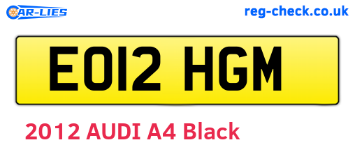 EO12HGM are the vehicle registration plates.
