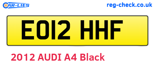 EO12HHF are the vehicle registration plates.