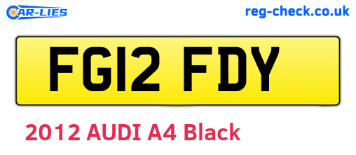 FG12FDY are the vehicle registration plates.
