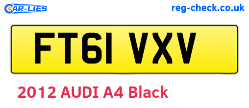 FT61VXV are the vehicle registration plates.